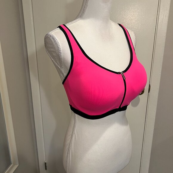 Victoria's Secret Hot Pink VSX Sport Knockout Front Close Sports Bra, Size 34DDD - Picture 7 of 16